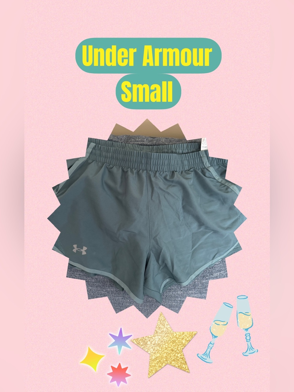 Under Armour Women's Teal Athletic Running Shorts